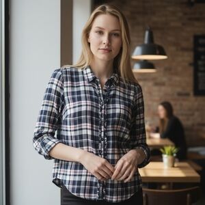 Women's Plaid Aeropostale Button Up